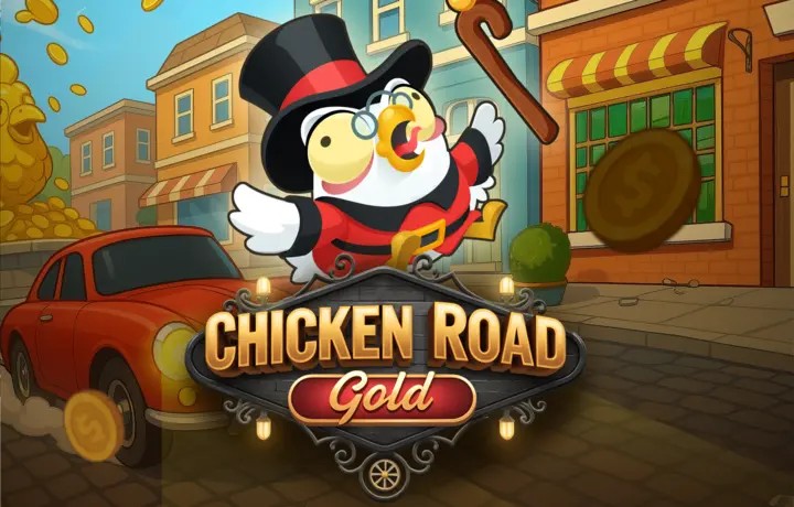 Chicken Road Gold slot visual from InOut available on 5gringo-casino.gr